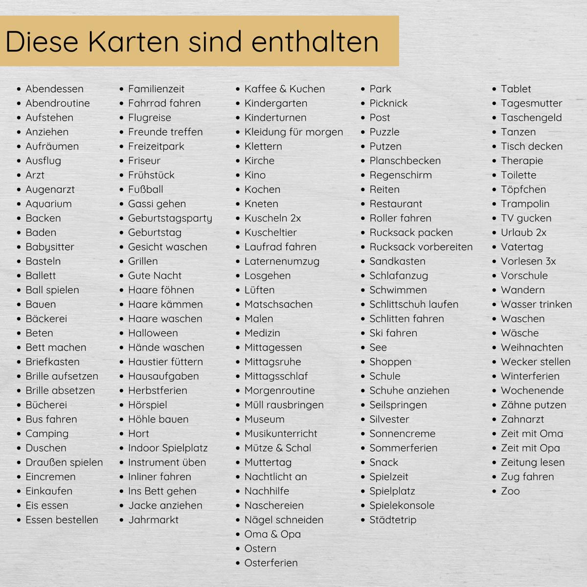 160 Routinekarten für Kinder, ideal für Routinepläne & Wochen- und Tagesplan
