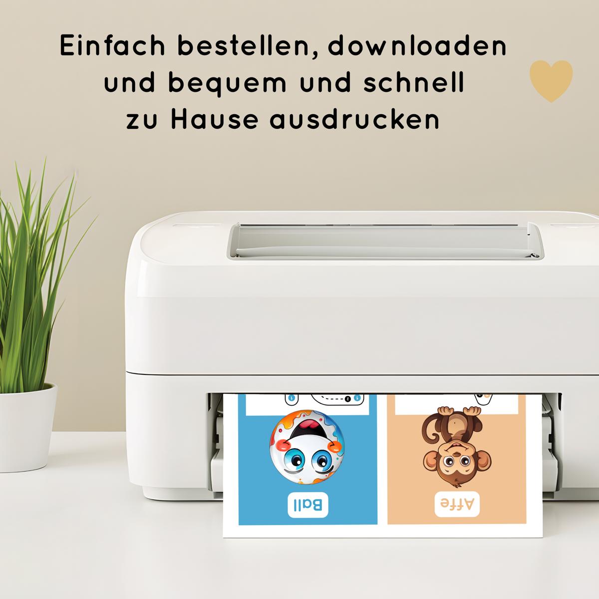 ABC Übungskarten Buchstaben schreiben lernen, hochkant