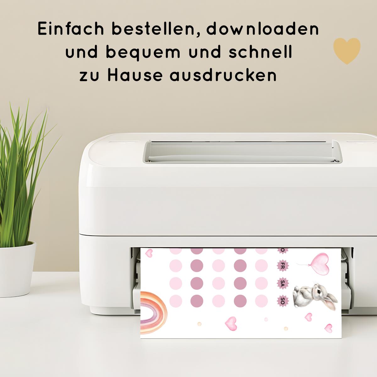 Mädchen Aufgabenplan und Belohnungsplan für Kinder