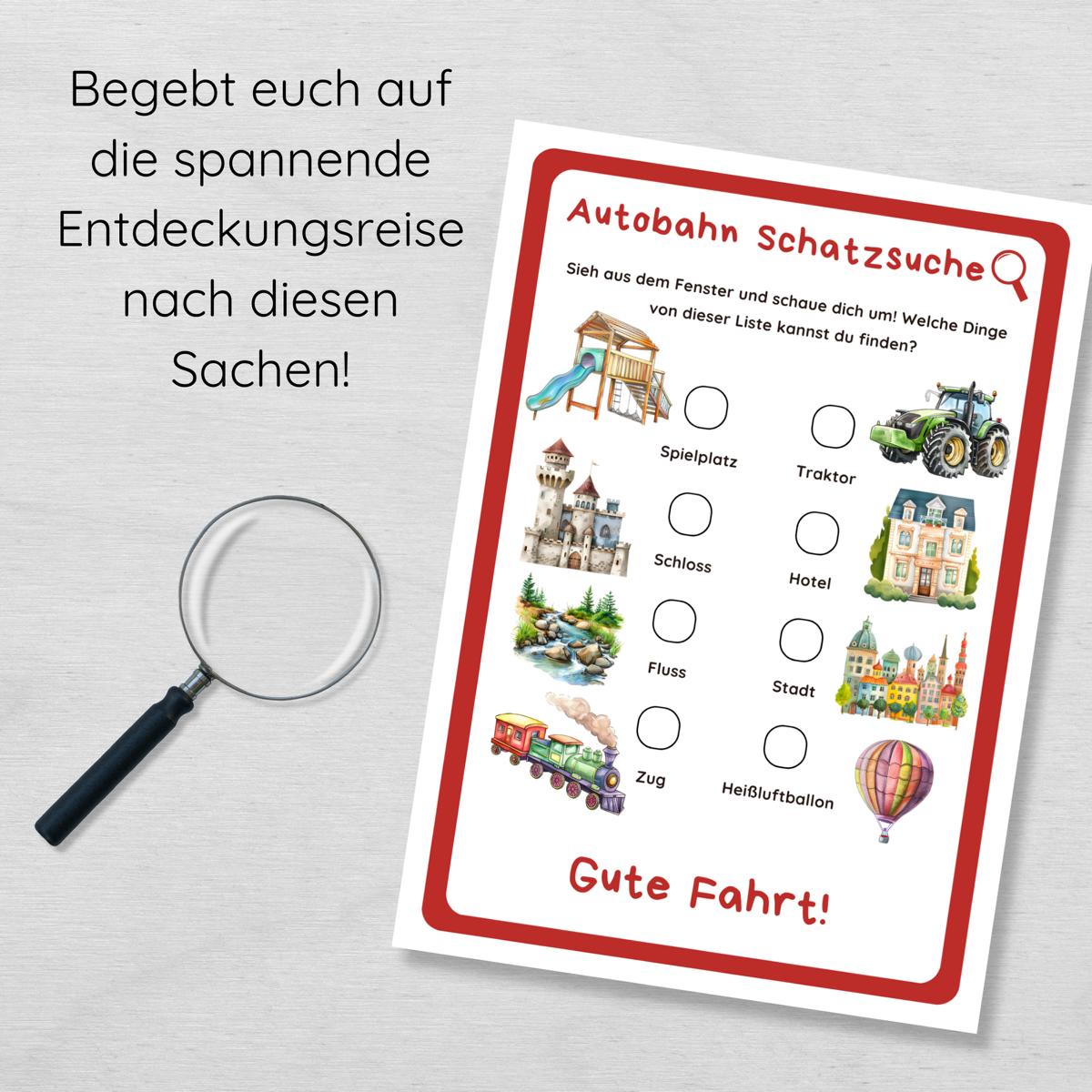 Autobahn Schatzsuche für Kinder
