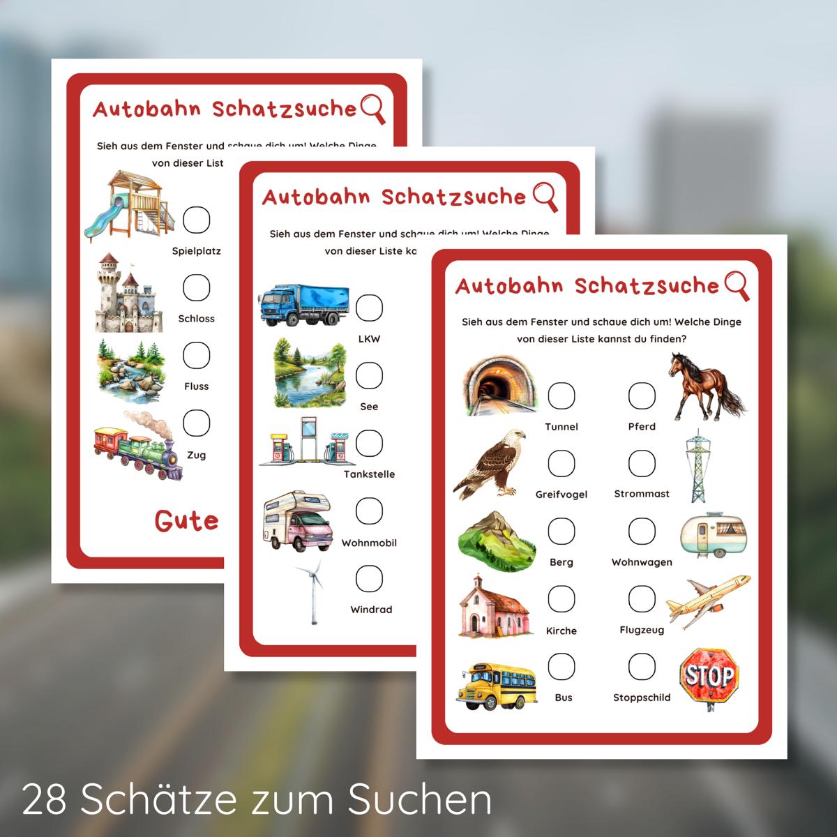 Autobahn Schatzsuche für Kinder