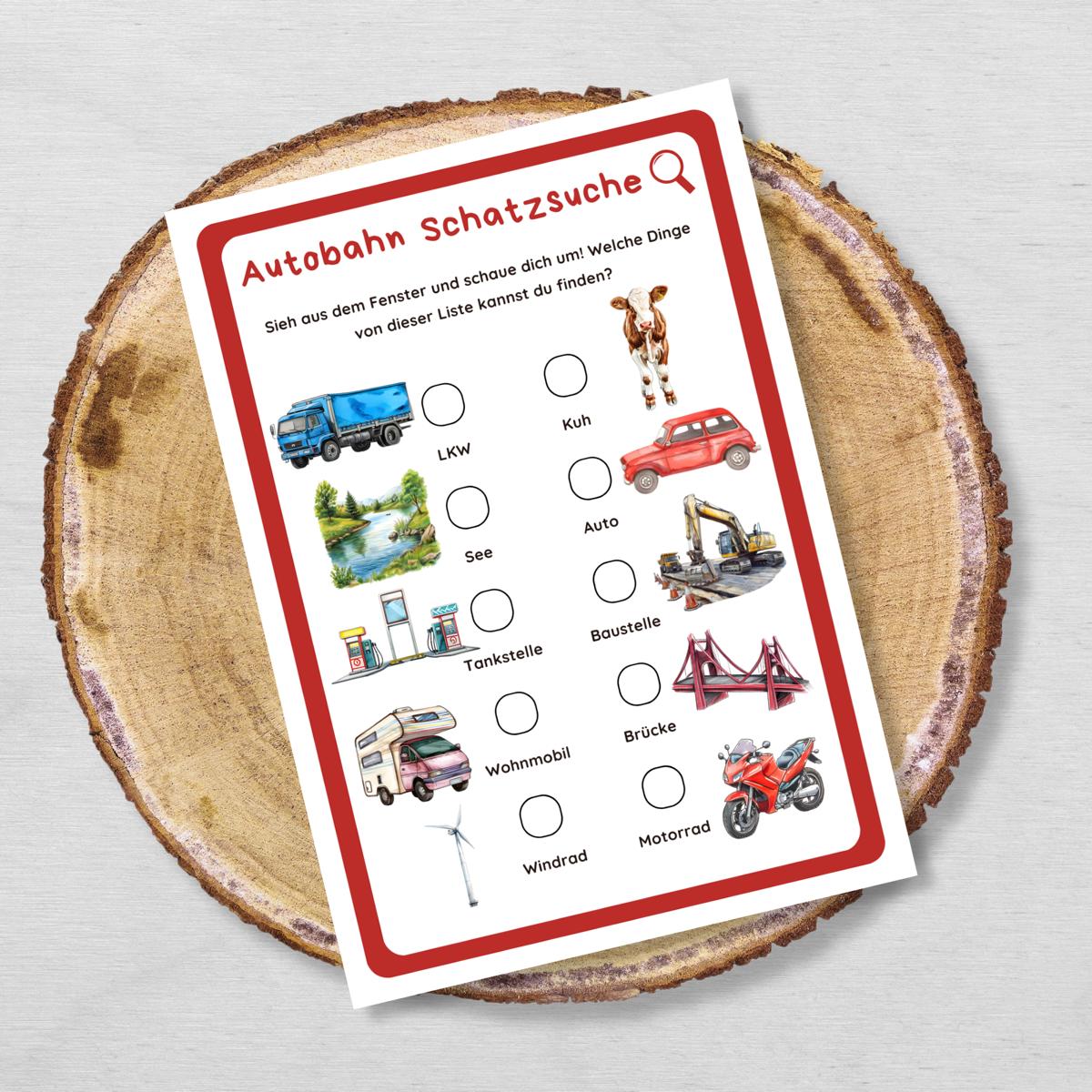 Autobahn Schatzsuche für Kinder