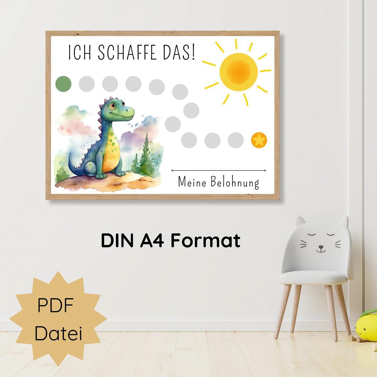 Dinosaurier Belohnungsplan für Jungs