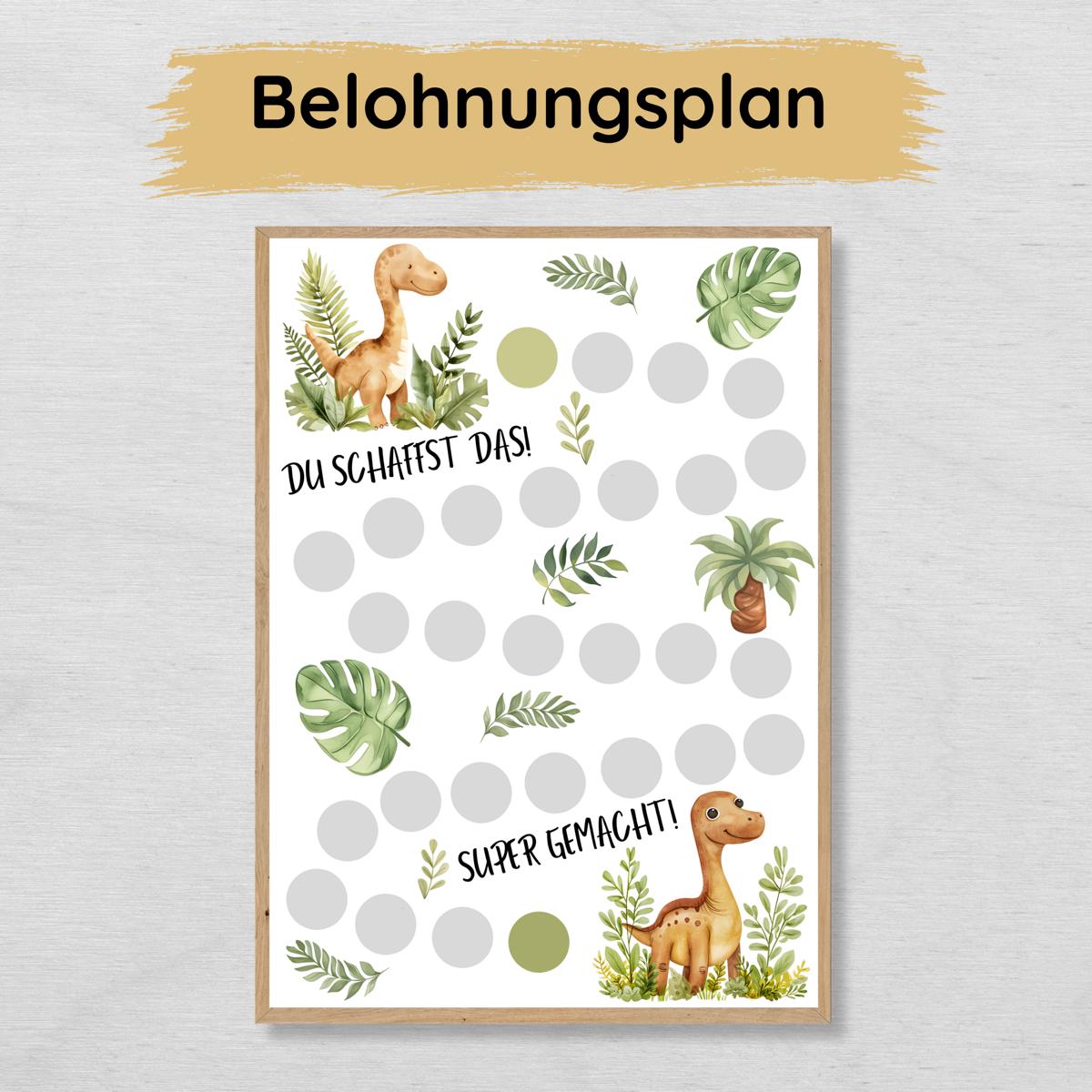 Dino Belohnungsplan für Kinder