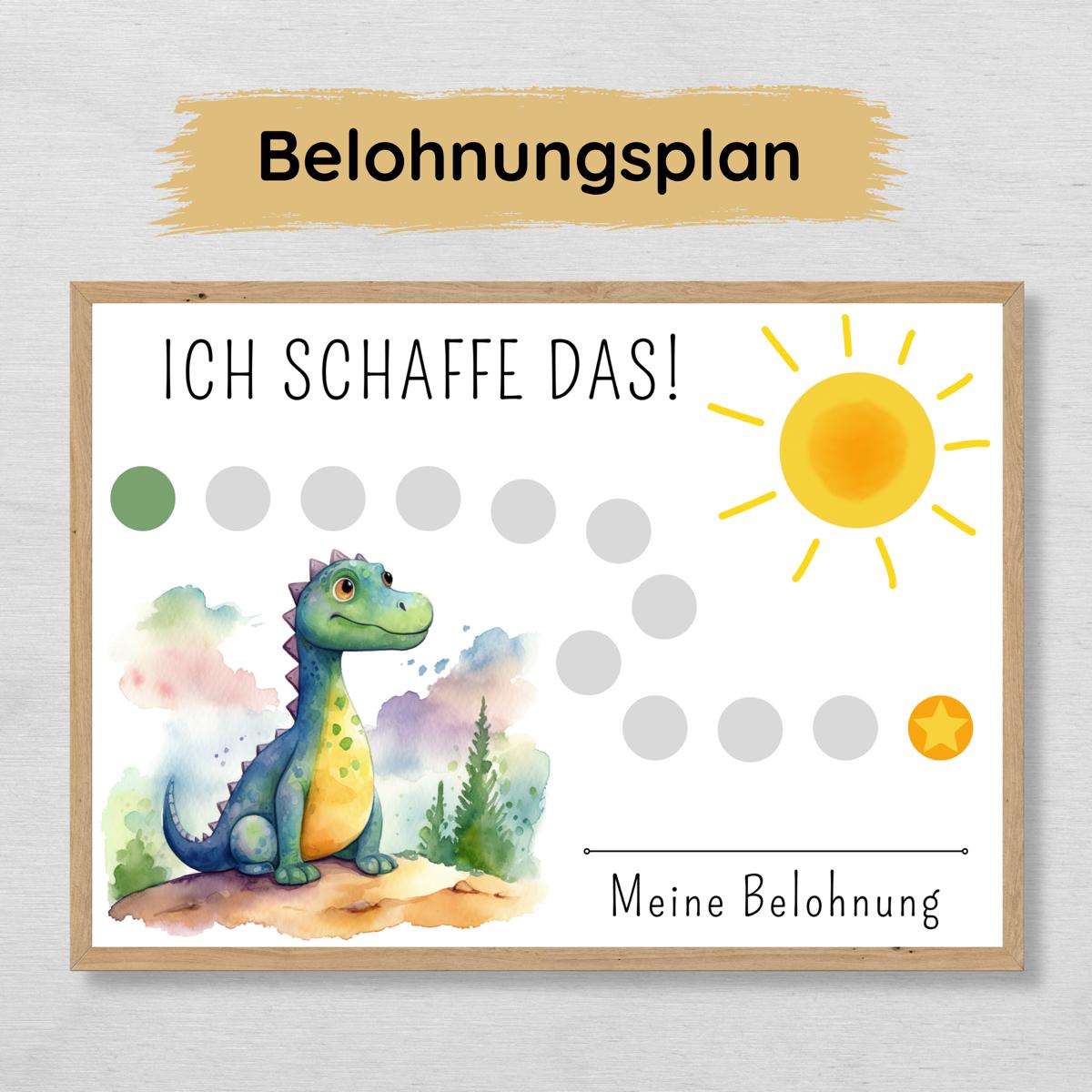 Dinosaurier Belohnungsplan für Jungs