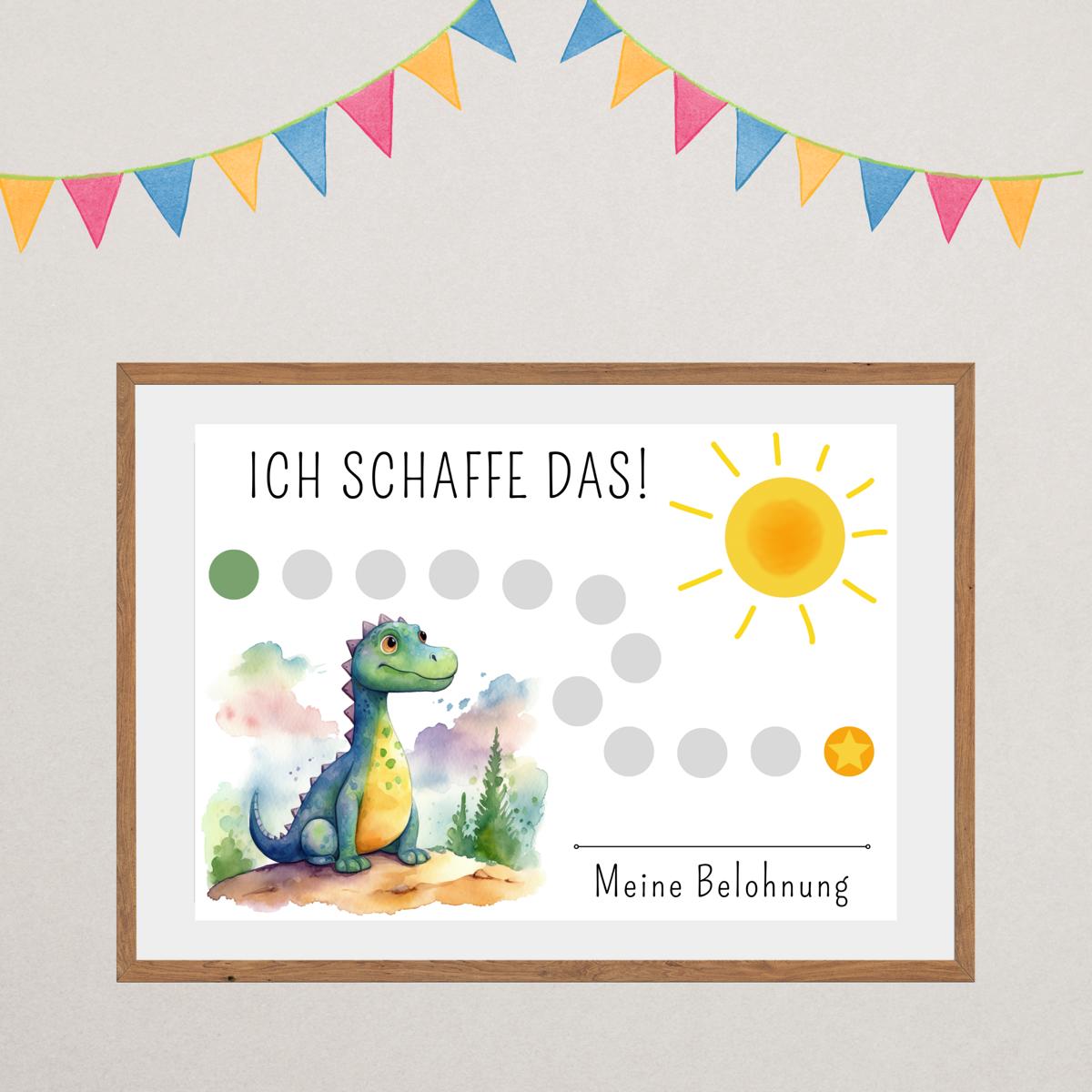 Dinosaurier Belohnungsplan für Jungs