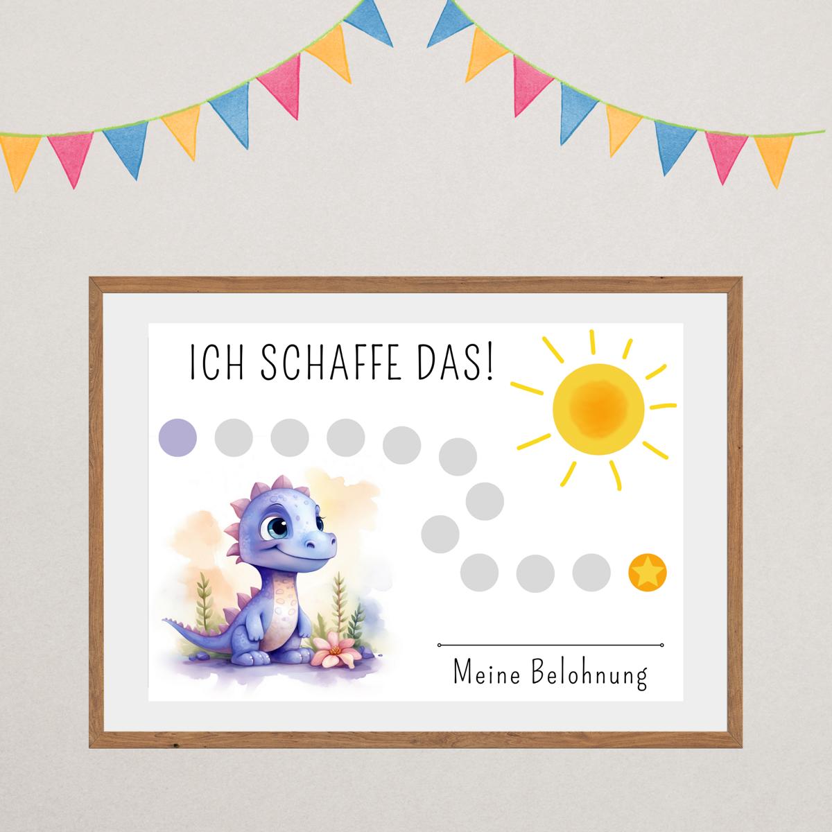 Dino Belohnungsplan für Mädchen