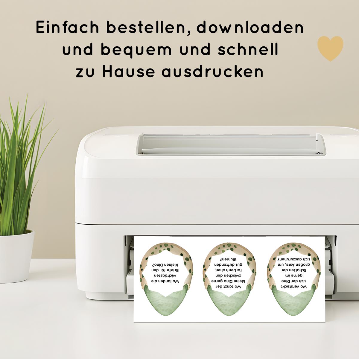 Dino Outdoor Schatzsuche mit 20 Hinweisen & Urkunde