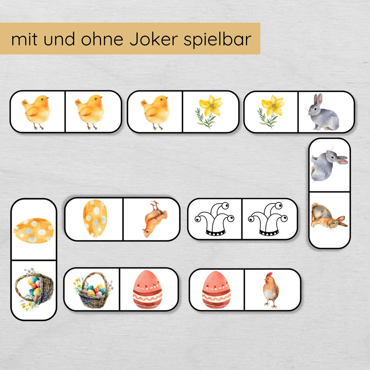 Ostern Domino Spiel für Kinder