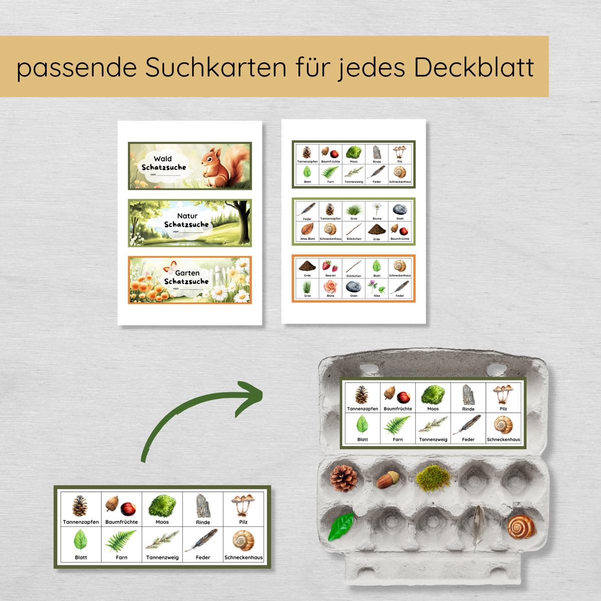 Schatzsuche im Eierkarton für Kinder, Bundle mit 9 Schatzsuchen