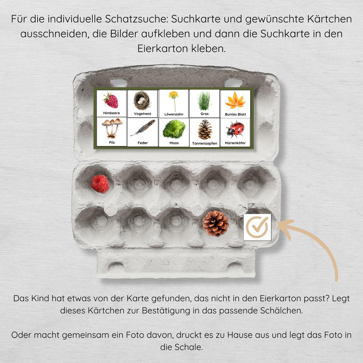 Schatzsuche im Eierkarton für Kinder, Bundle mit 9 Schatzsuchen
