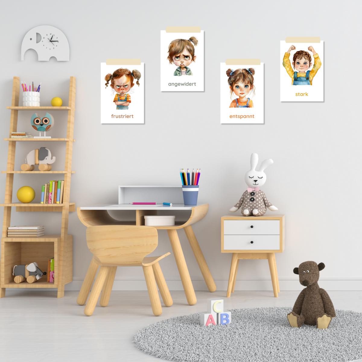 26 Gefühlskarten für Kinder