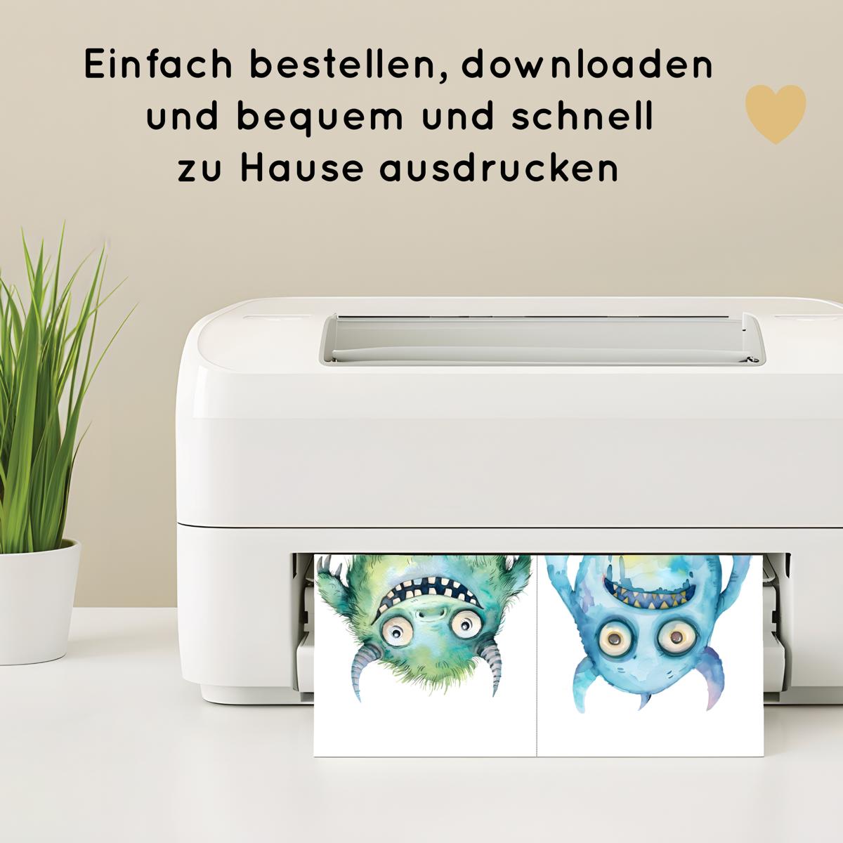 26 doppelseitige Monster Gefühlskarten für Kinder