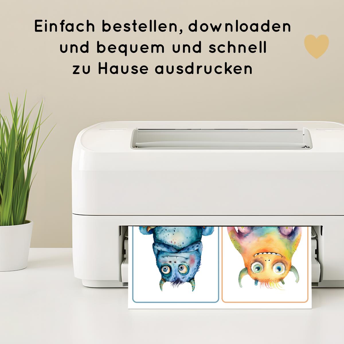 26 Monster Gefühlskarten für Kinder mit passender Erklärung