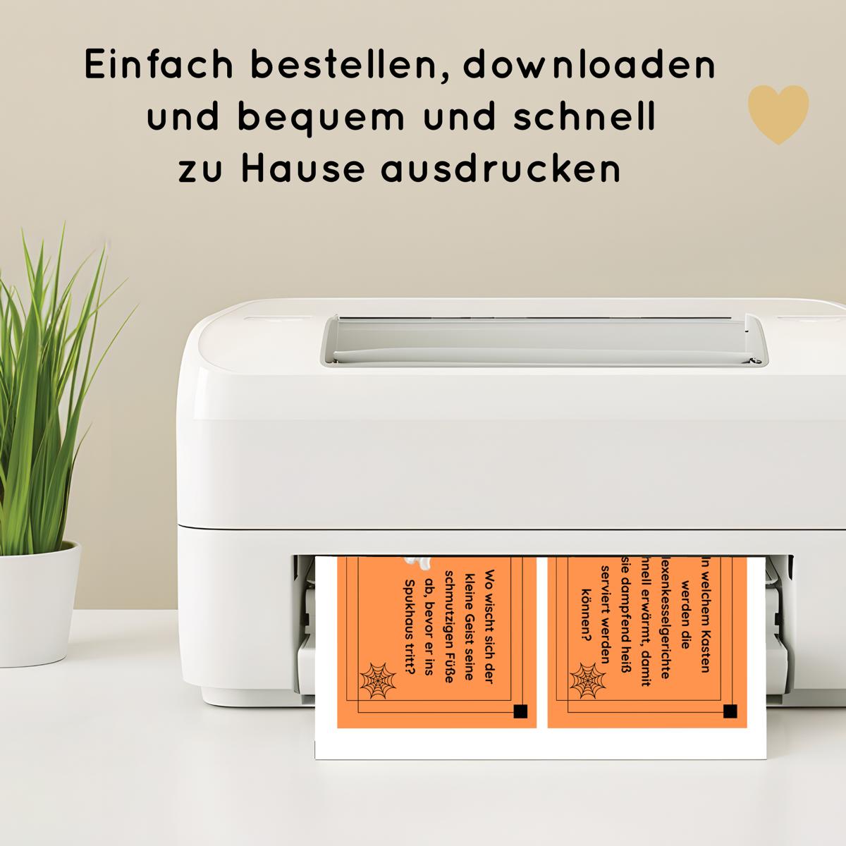 Halloween Indoor Schnitzeljagd - 20 einfache Hinweise & Urkunde