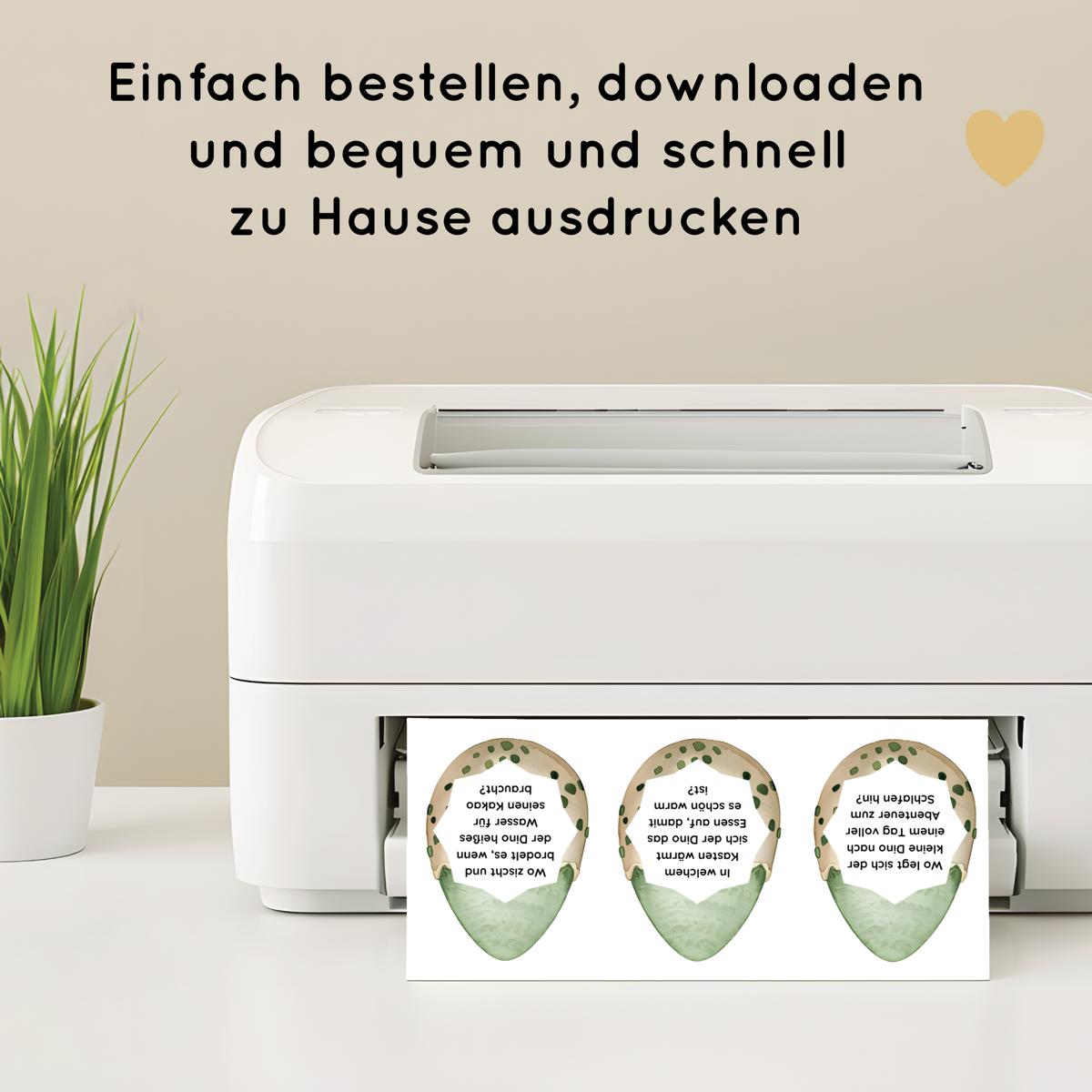 Dino Indoor Schnitzeljagd mit 20 Hinweisen & Urkunde