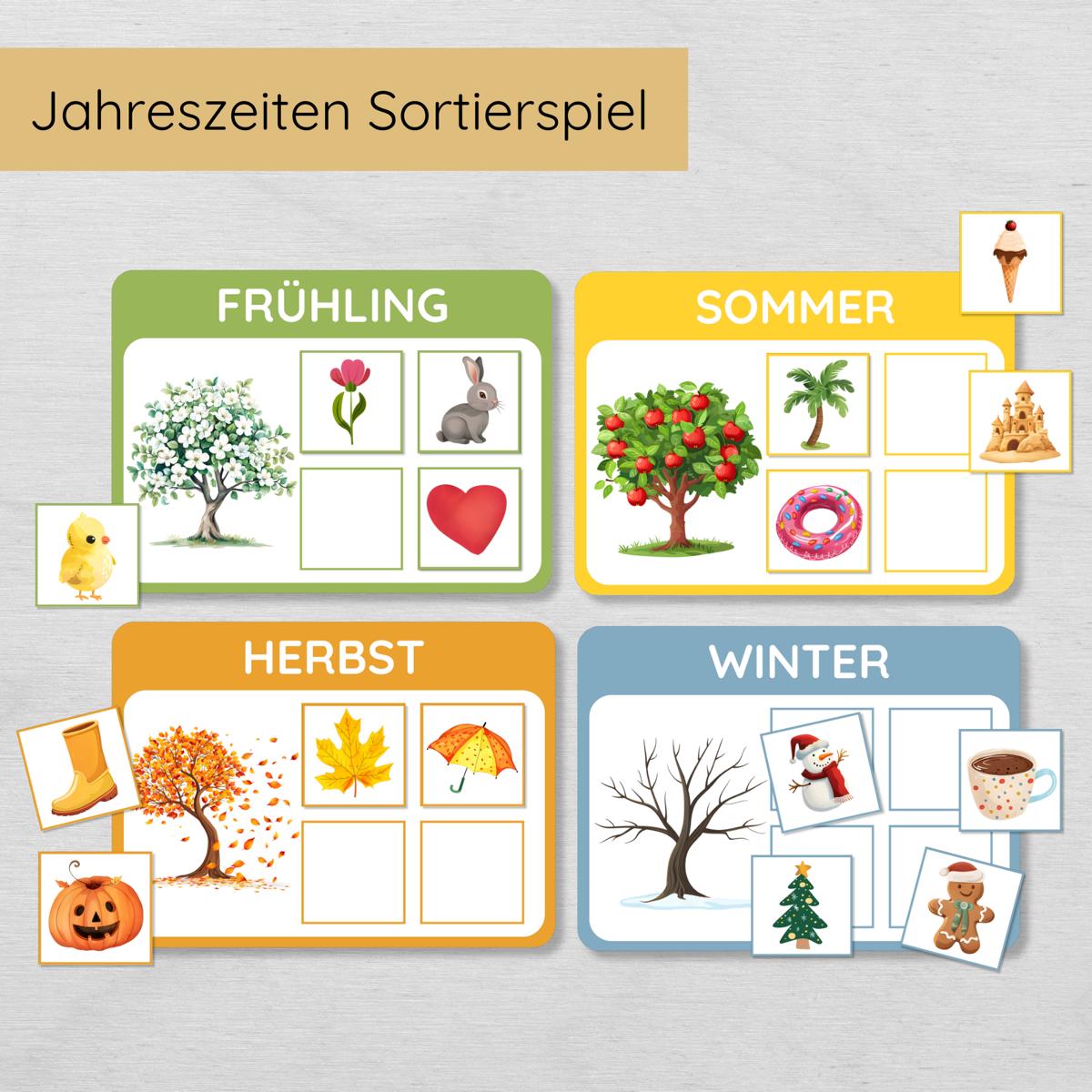 Jahreszeiten Bundle für Kinder: Jahreszeiten & Monate kennenlernen