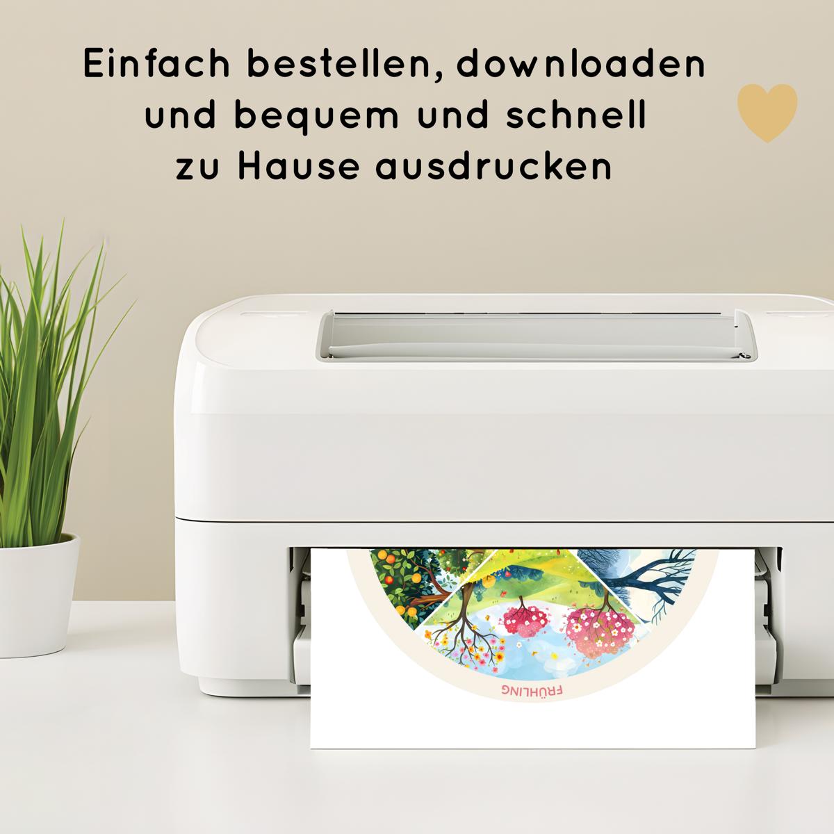 Jahreszeiten- und Monatsrad für Kinder