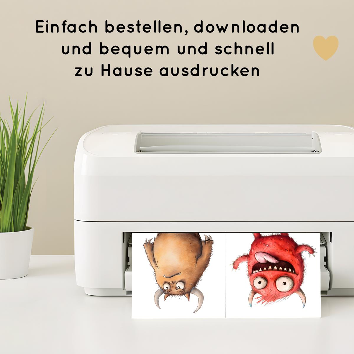 Monster Gefühlskarten für Kinder mit 26 Emotionen