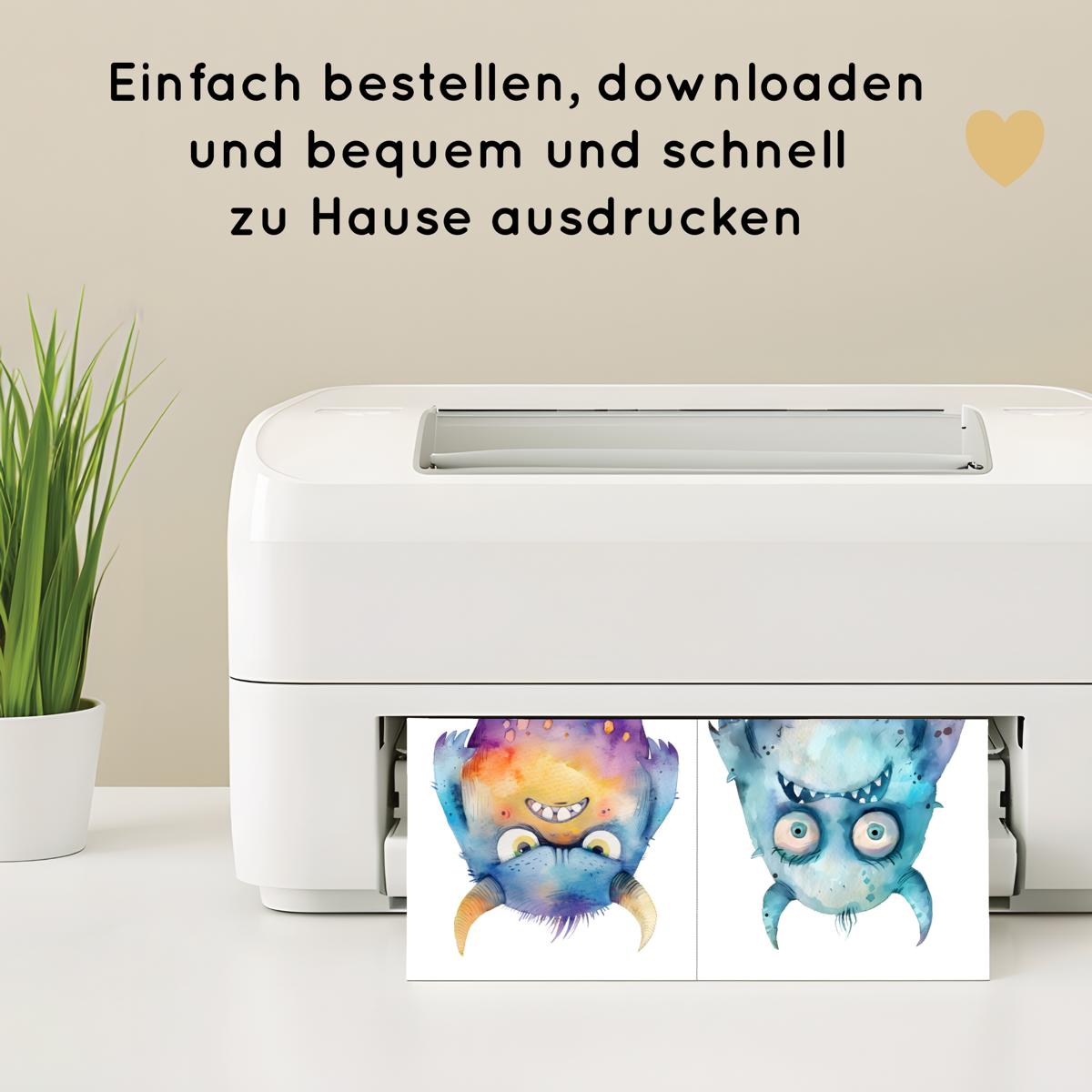 26 Monster Gefühlskarten für Kinder