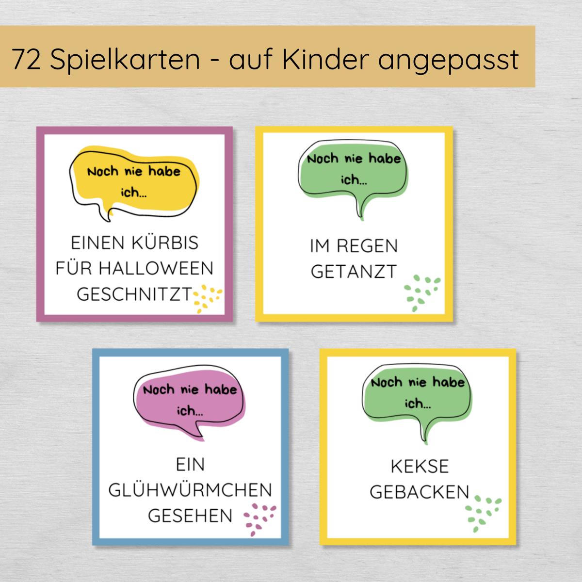 Noch nie habe ich Spiel Kinder Edition