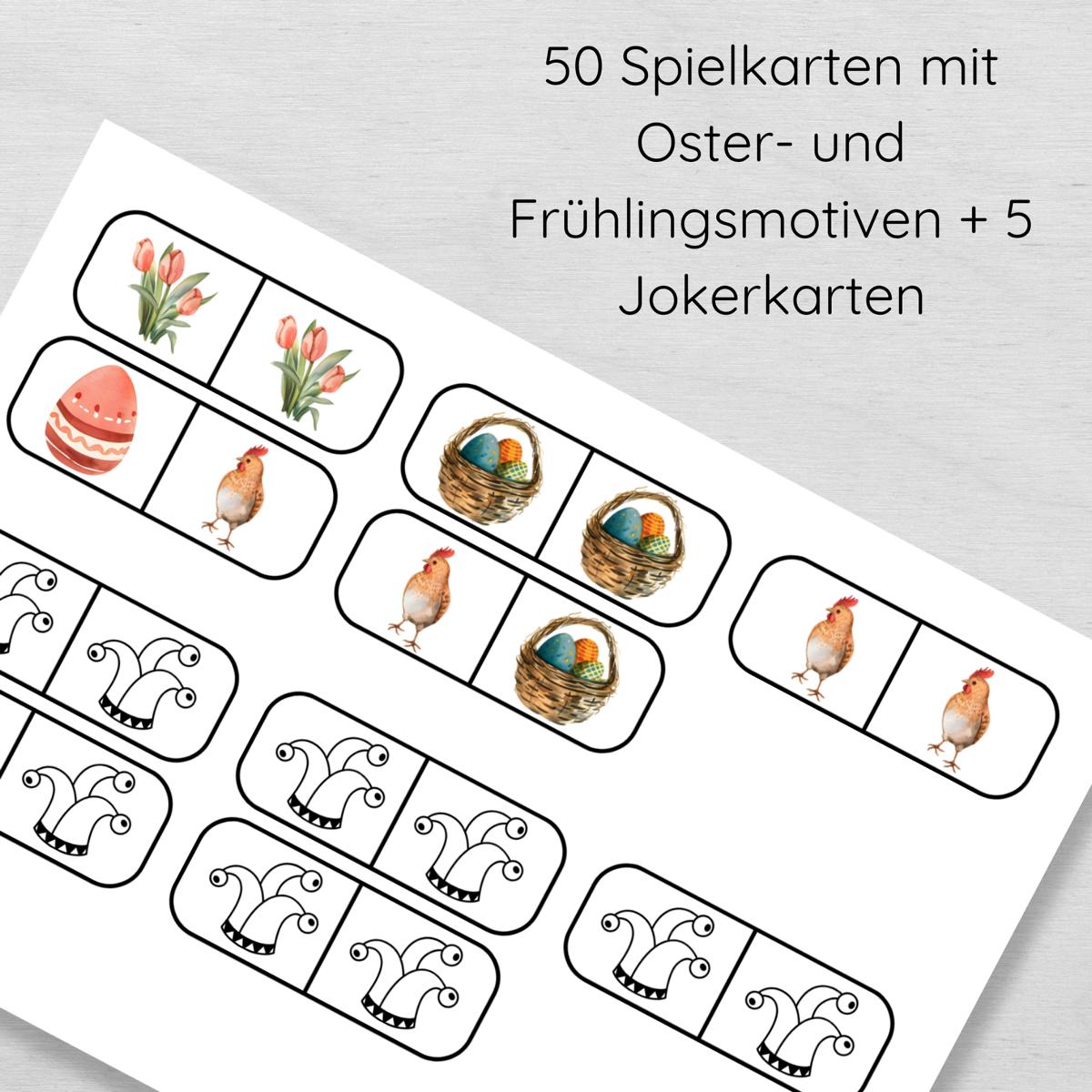 Ostern Domino Spiel für Kinder