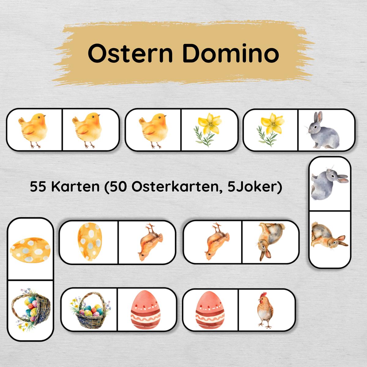 Ostern Domino Spiel für Kinder