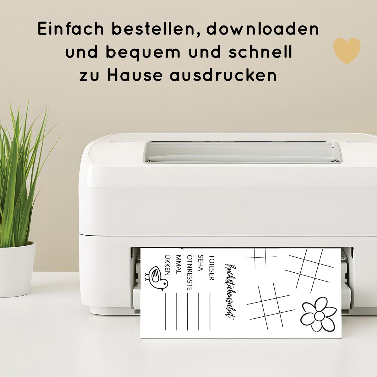 Ostern Tischset für Kinder mit Ausmalbildern & Rätseln