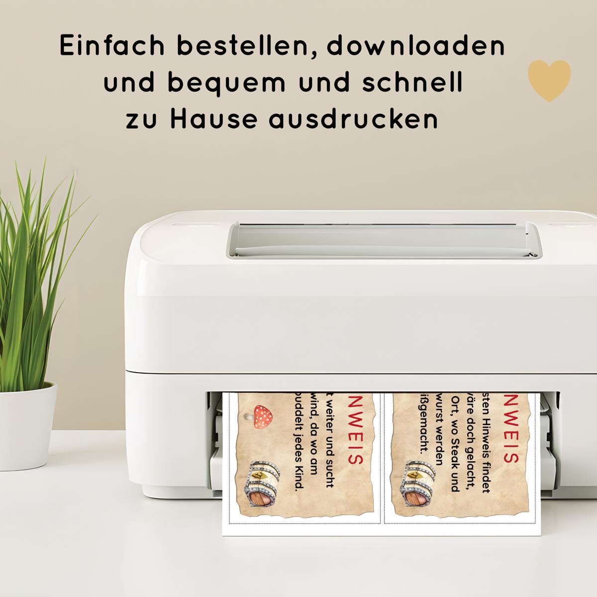 Outdoor Schnitzeljagd mit 15 Hinweisen in Reimform