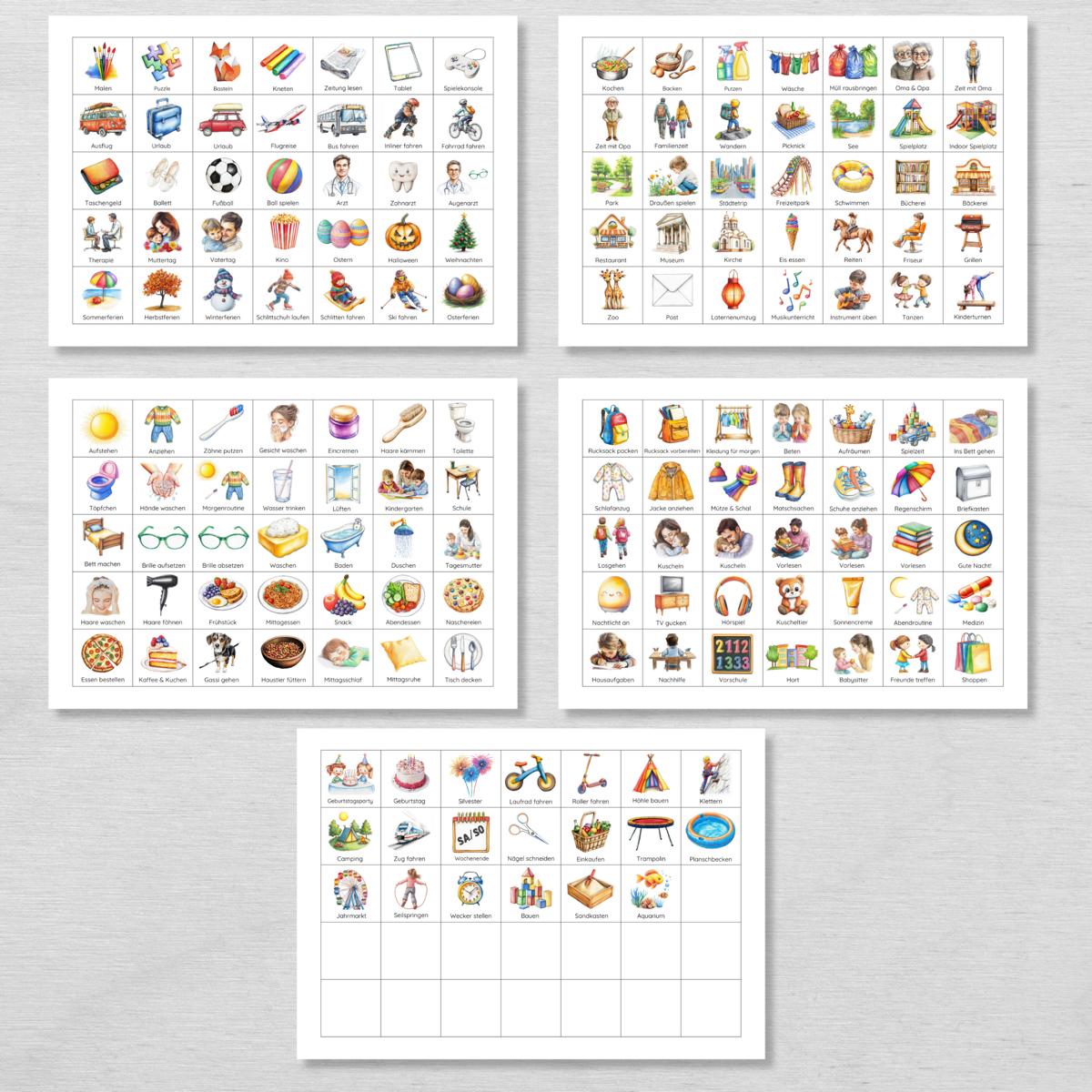 160 Routinekarten für Kinder, ideal für Routinepläne & Wochen- und Tagesplan