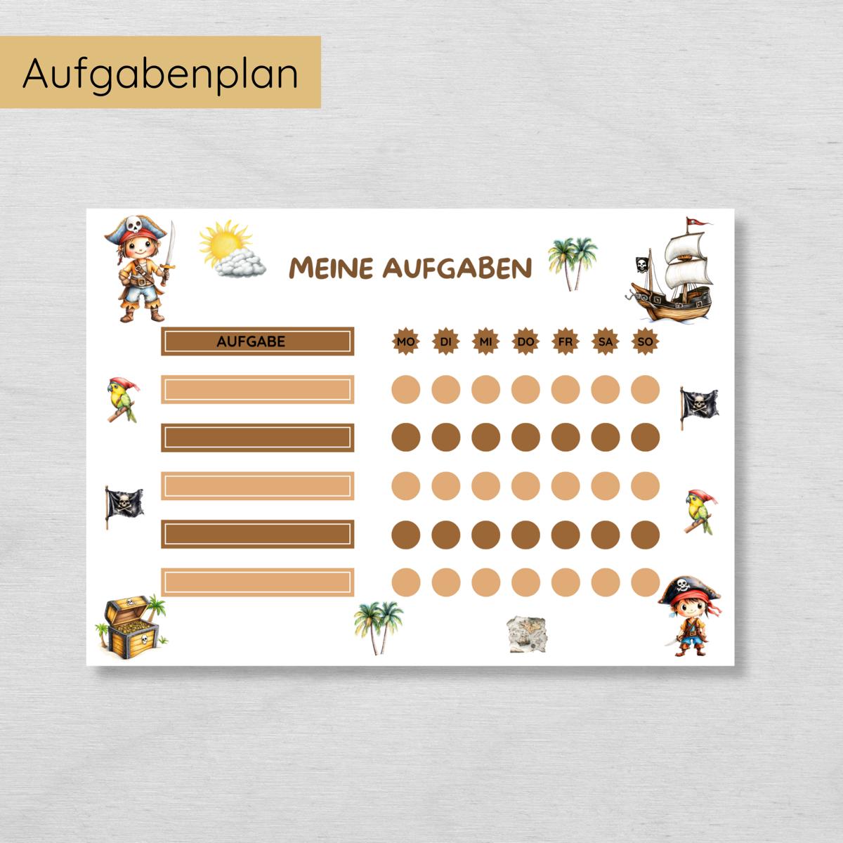 Piraten Routine Set mit 160 Routinekarten & Planern