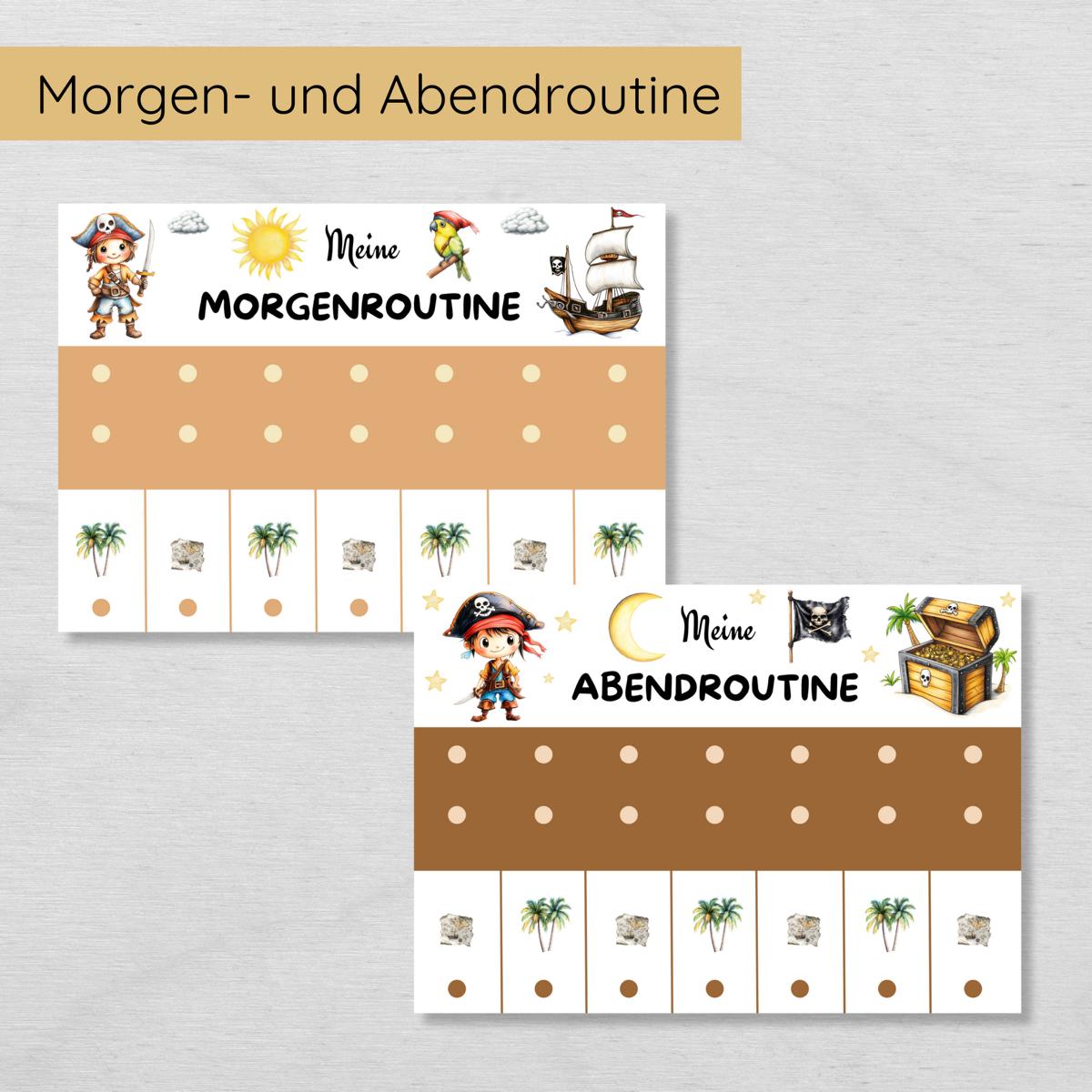 Piraten Routine Set mit 160 Routinekarten & Planern