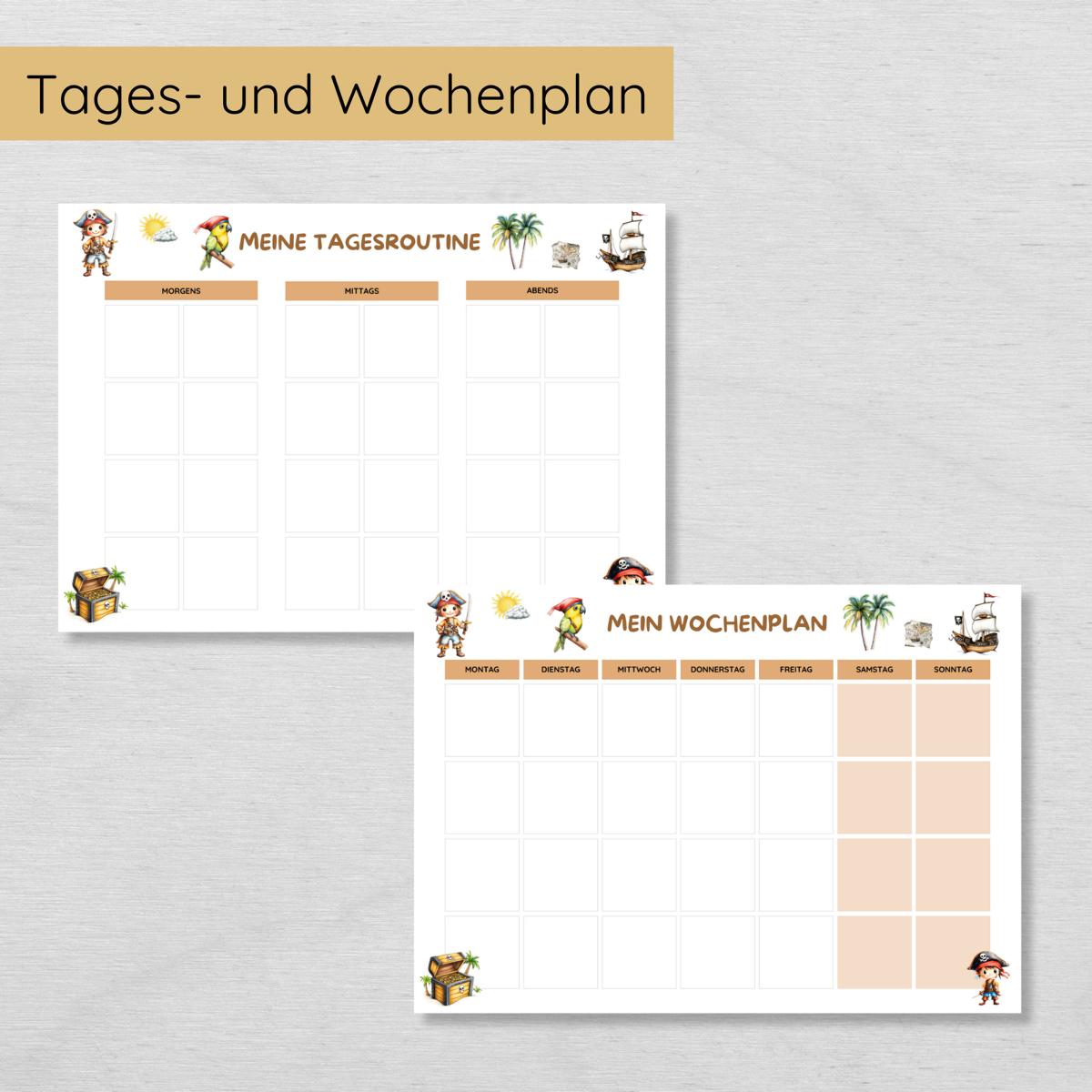 Piraten Routine Set mit 160 Routinekarten & Planern