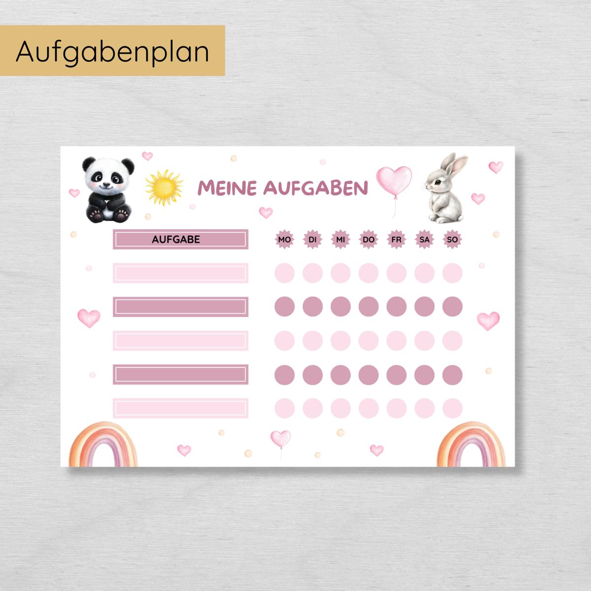 Mädchen Routine Set mit 160 Routinekarten & Planern