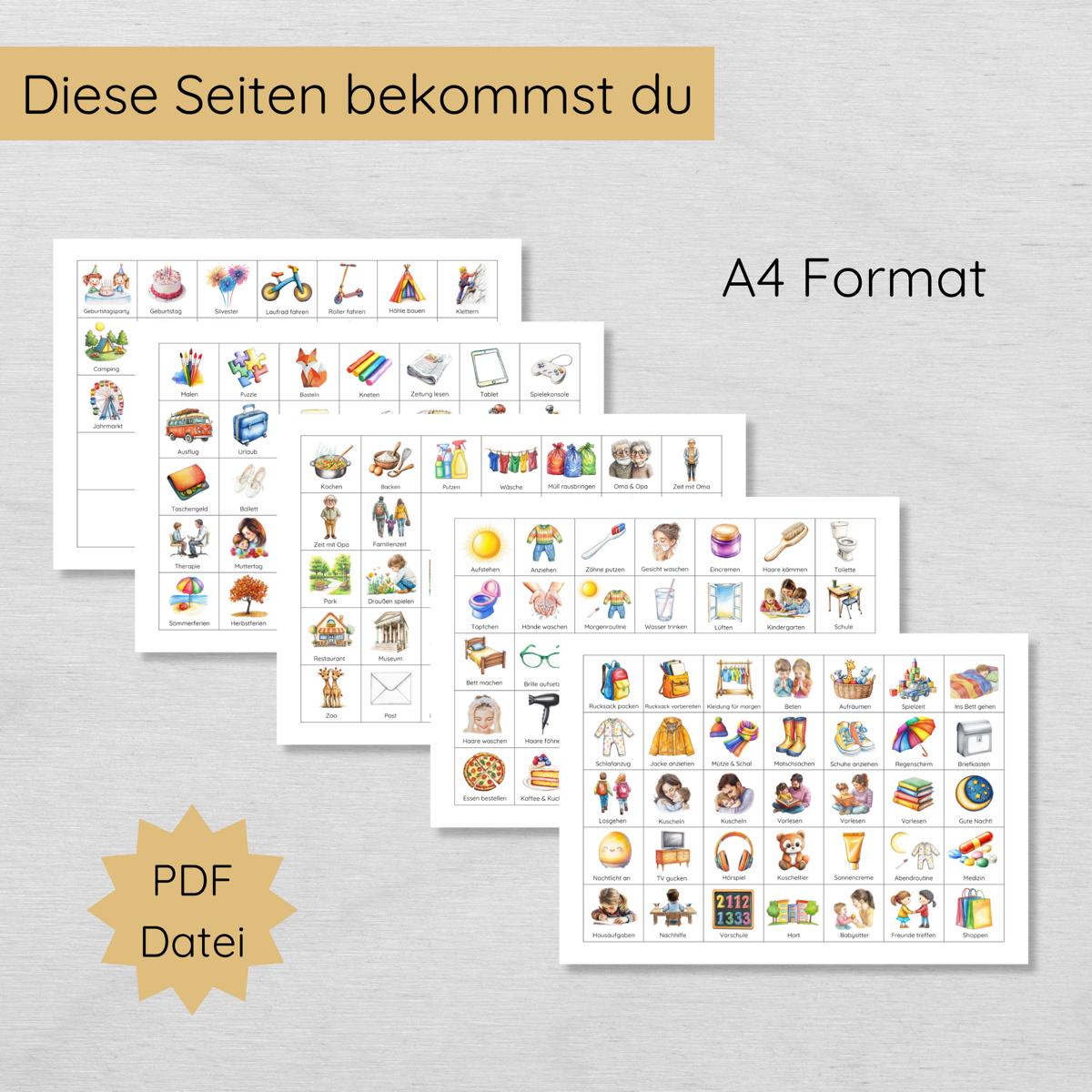 160 Routinekarten für Kinder, ideal für Routinepläne & Wochen- und Tagesplan
