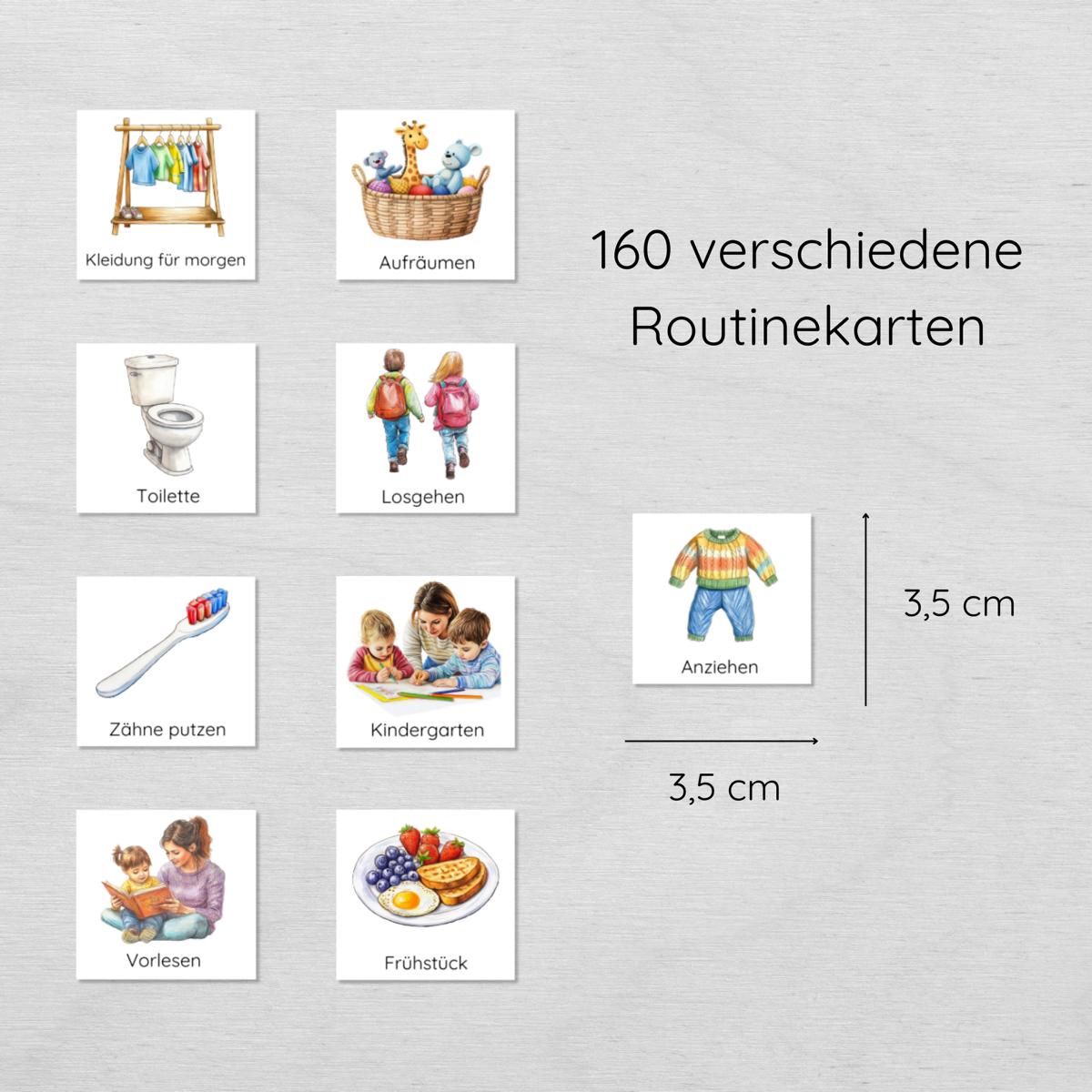 160 Routinekarten für Kinder, ideal für Routinepläne & Wochen- und Tagesplan