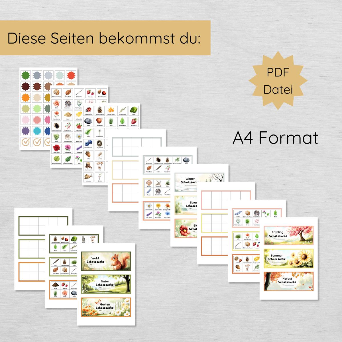 Schatzsuche im Eierkarton für Kinder, Bundle mit 9 Schatzsuchen