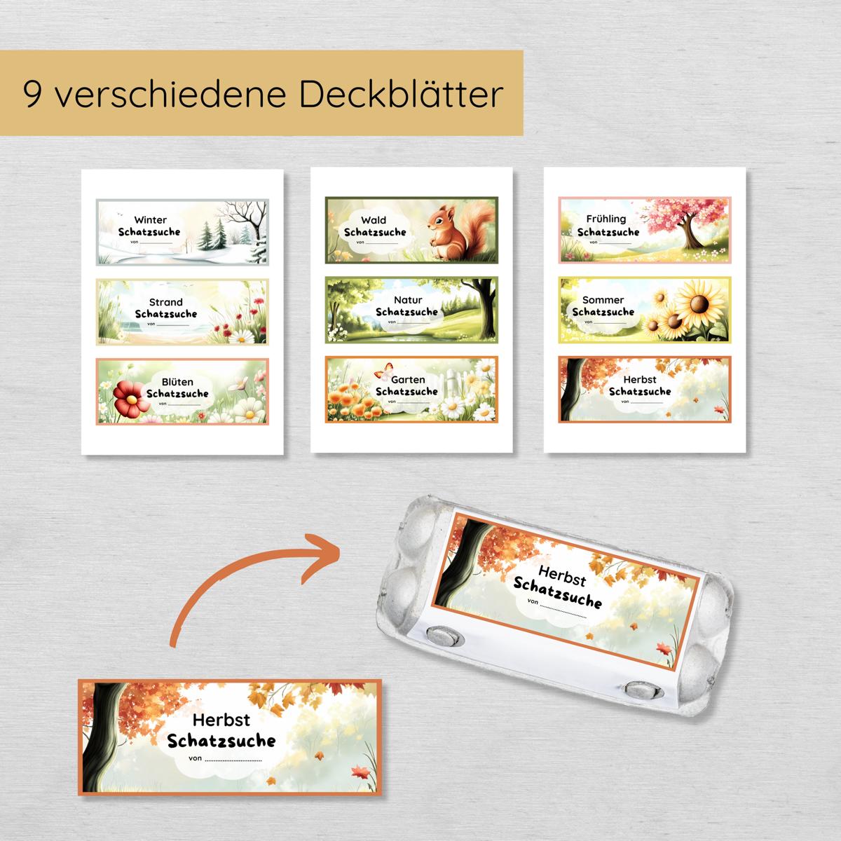Schatzsuche im Eierkarton für Kinder, Bundle mit 9 Schatzsuchen