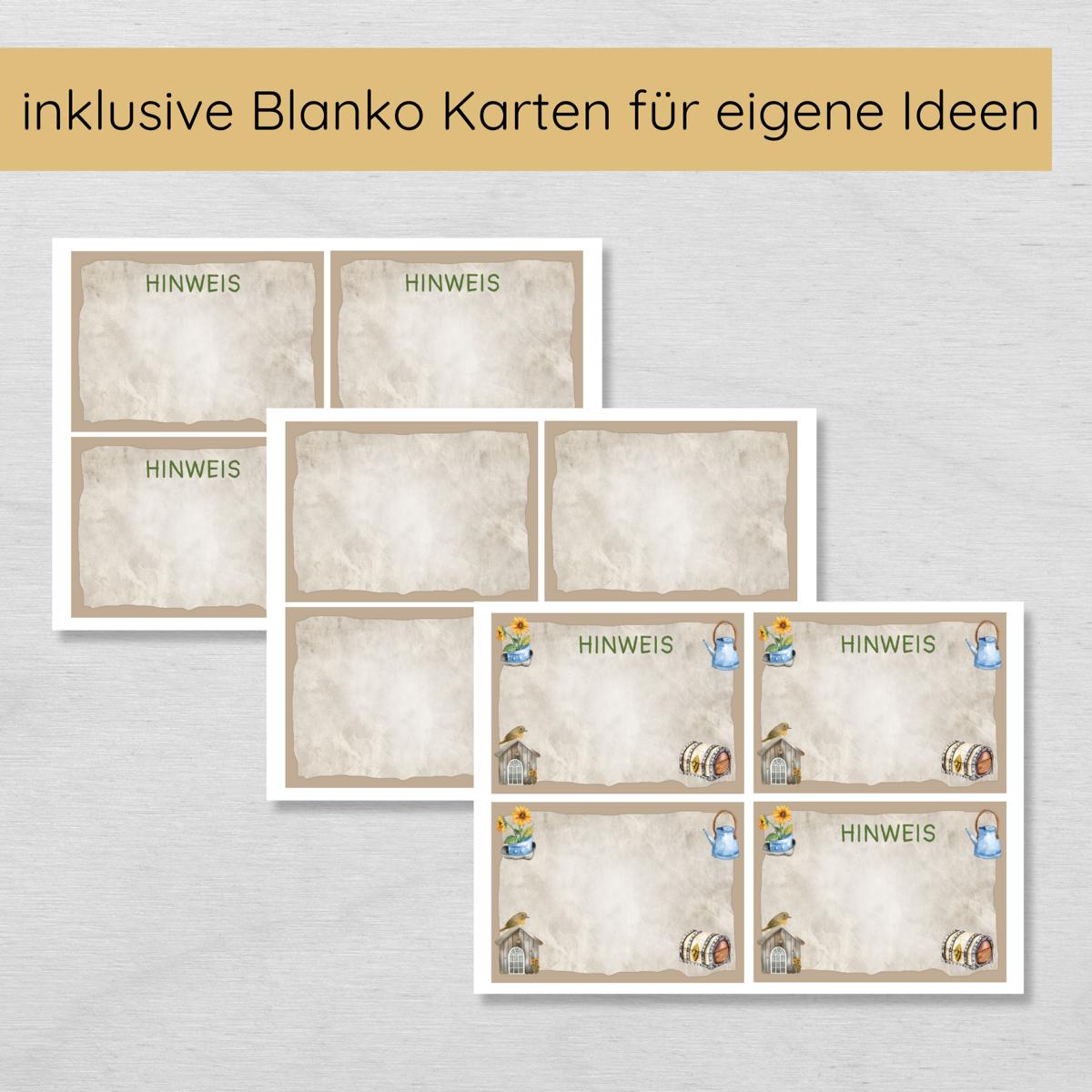 Outdoor Schnitzeljagd mit 15 Hinweisen, Urkunde und 3 Spielen