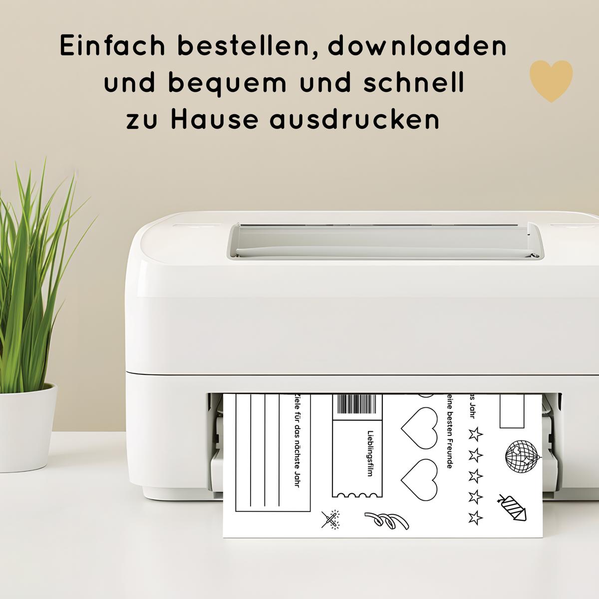 Silvester Zeitkapsel Jahresrückblick für Kinder