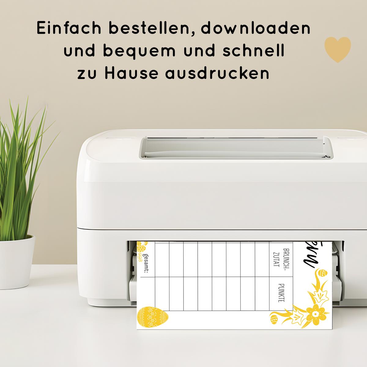 Stadt Land Ostern Familienspiel Druckvorlage
