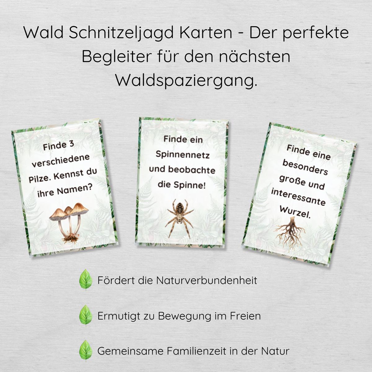 Wald Schnitzeljagd für Kinder mit 33 kleinen Waldabenteuern
