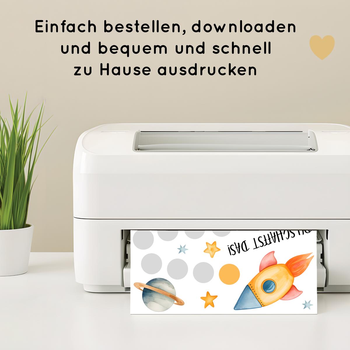 Weltraum Belohnungsplan für Jungs