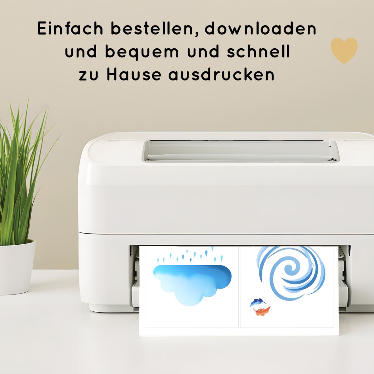 12 Wetter Lernkarten für Kinder