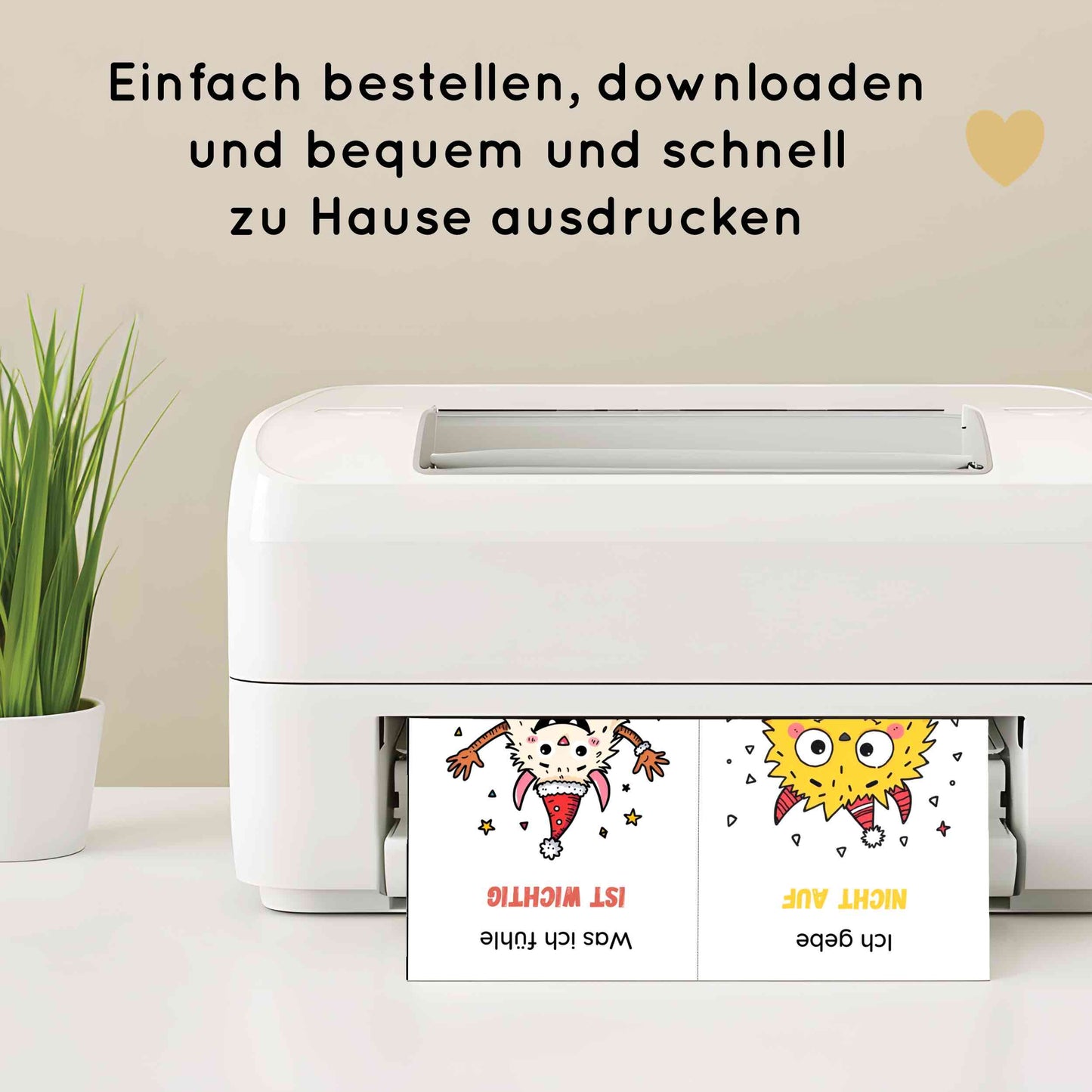 24 weihnachtliche Monster Affirmationskarten für Kinder