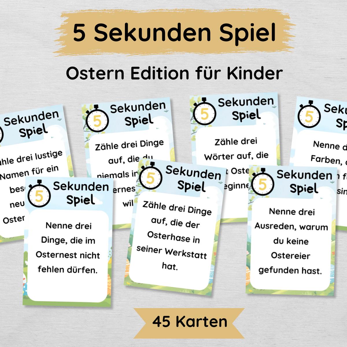 5 Sekunden Ostern Spiel für Kinder