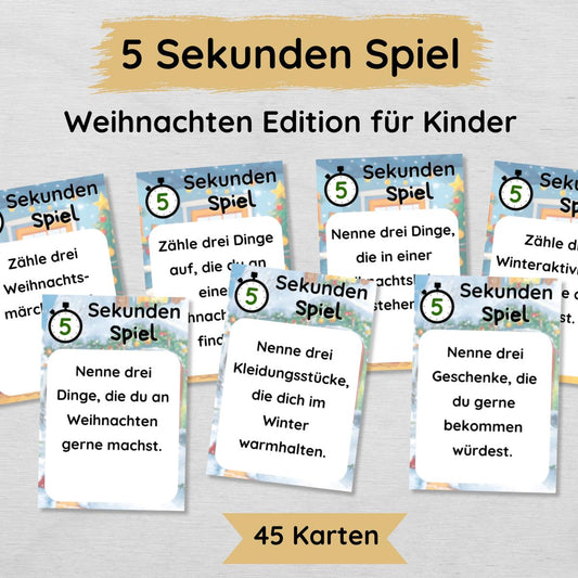 5 Sekunden Weihnachten Spiel für Kinder