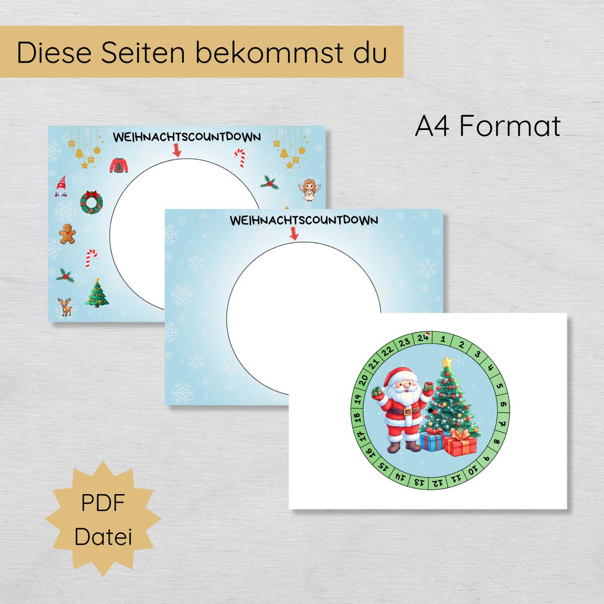 Adventskalender für Kinder Weihnachtscountdown Rad