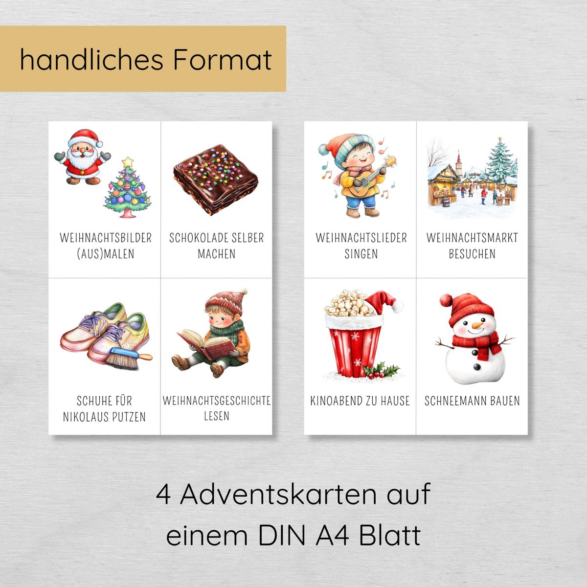 Zeit statt Zeug Adventskalender für Kinder