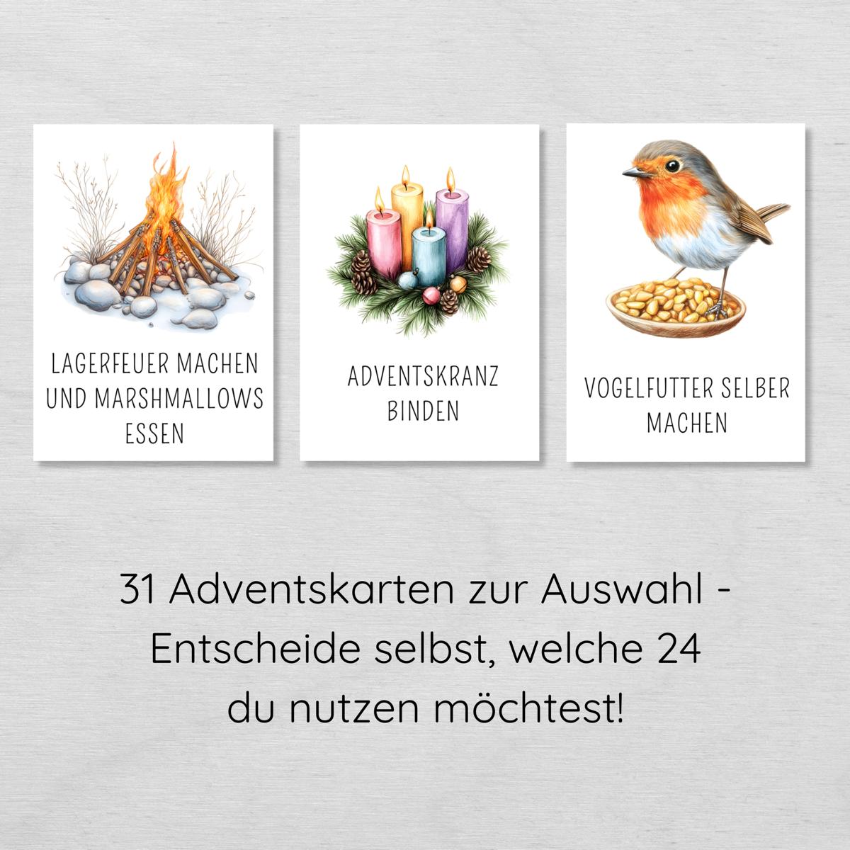 Zeit statt Zeug Adventskalender für Kinder